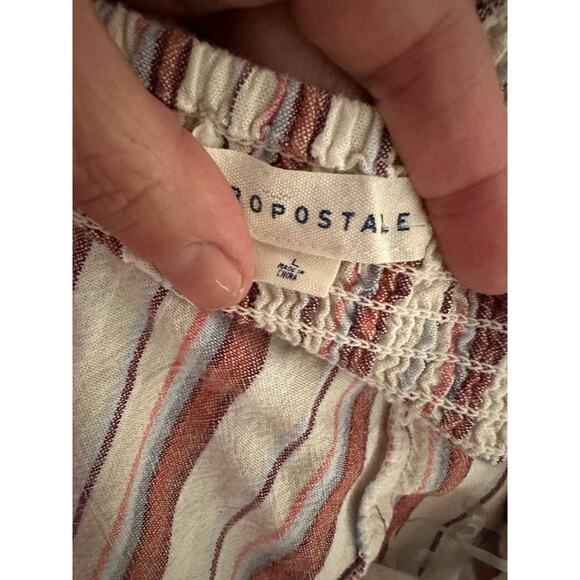 Aeropostale Large Striped Wrap Romper - Picture 5 of 6